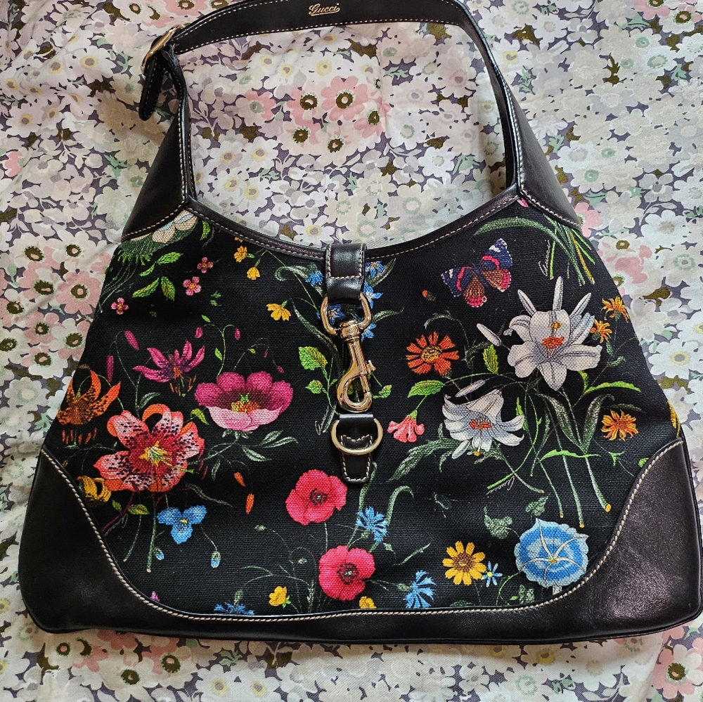 Gucci Black Floral Women's Bag